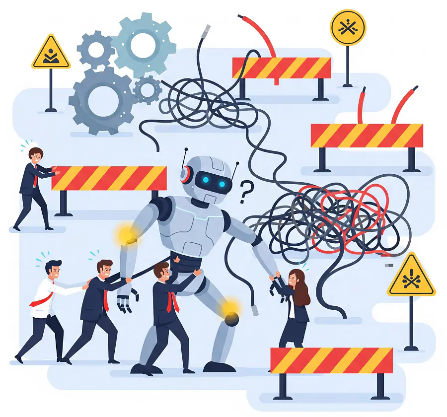 چالش های پیاده سازی هوش مصنوعی: راهنمای جامع کسبوکارها