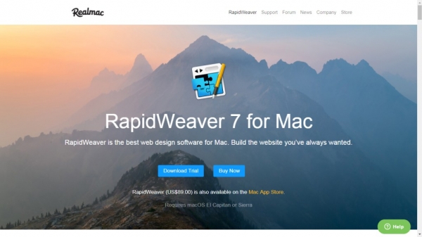 طراحی سایت Rapidweaver